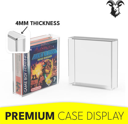 Acrylic Display Case for Game Boy Advance Games - Dust-Proof and Secure Clear Protective Box for GBA Collectors - Premium Retro Game Storage