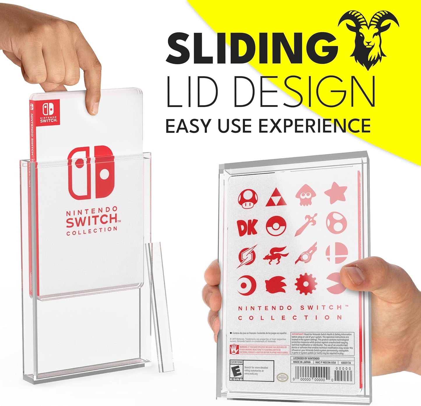 Acrylic Display Case for Nintendo Switch Games - Durable & Dust-Proof