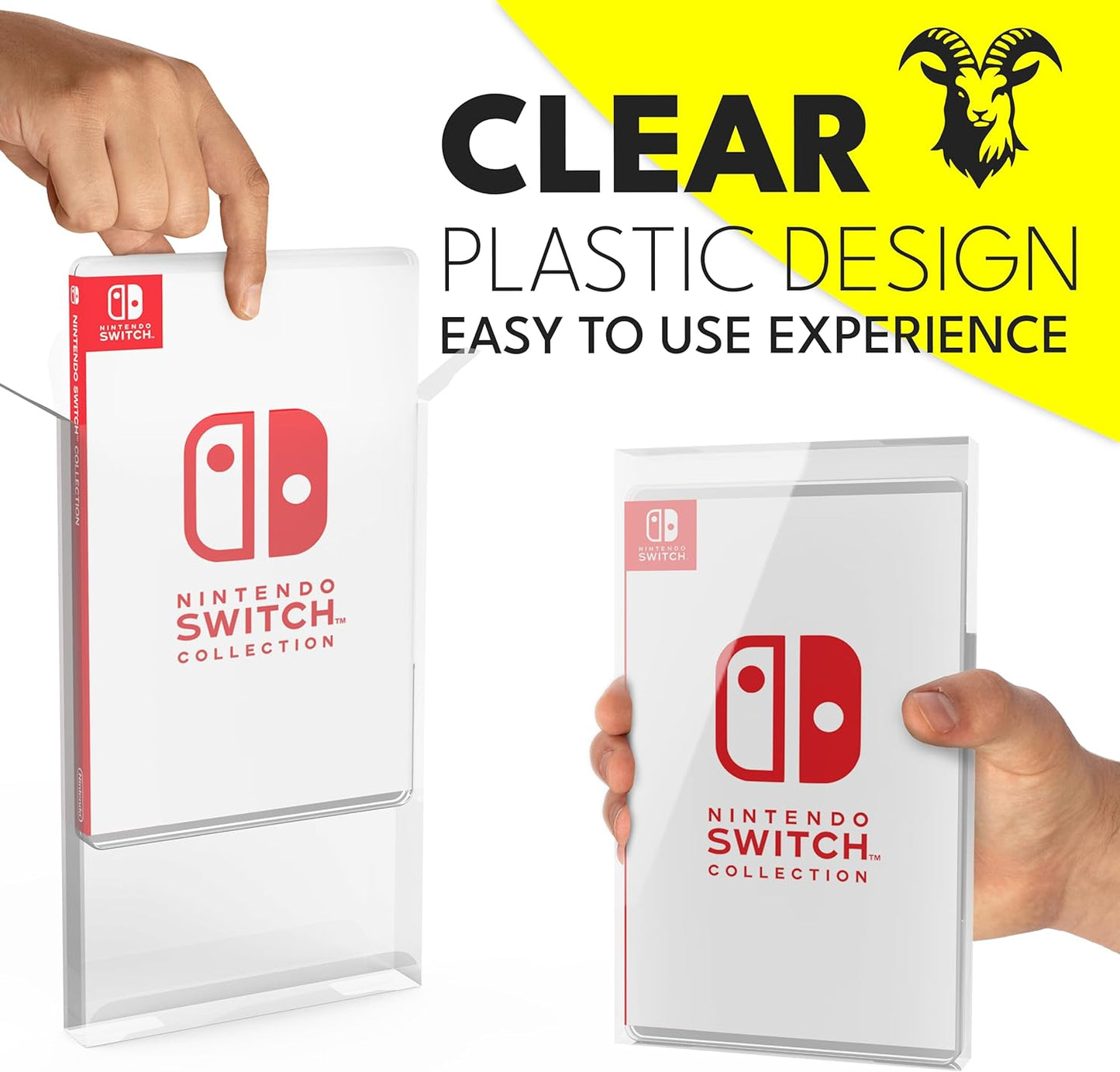 Caja protectora transparente para juegos de Nintendo Switch: estuche de exhibición seguro y a prueba de polvo para coleccionistas de Switch: almacenamiento de juegos premium