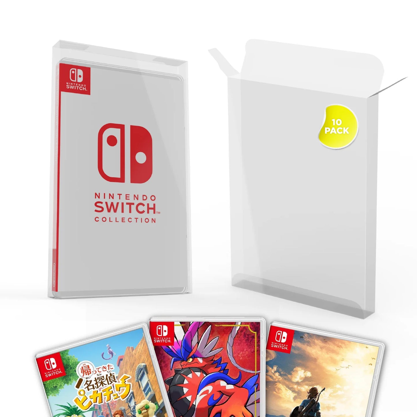 Caja protectora transparente para juegos de Nintendo Switch: estuche de exhibición seguro y a prueba de polvo para coleccionistas de Switch: almacenamiento de juegos premium