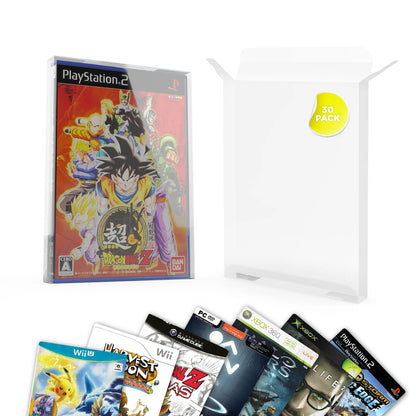 Caja protectora transparente para juegos de PlayStation 2, Xbox 360, DVD, PC, Xbox, Wii y Wii U - Protector de videojuegos PET